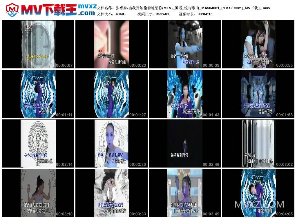 张惠妹-当我开始偷偷地想你(MTV)_国语_流行歌曲_MA504061